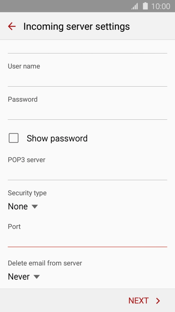 Press the drop down list below 