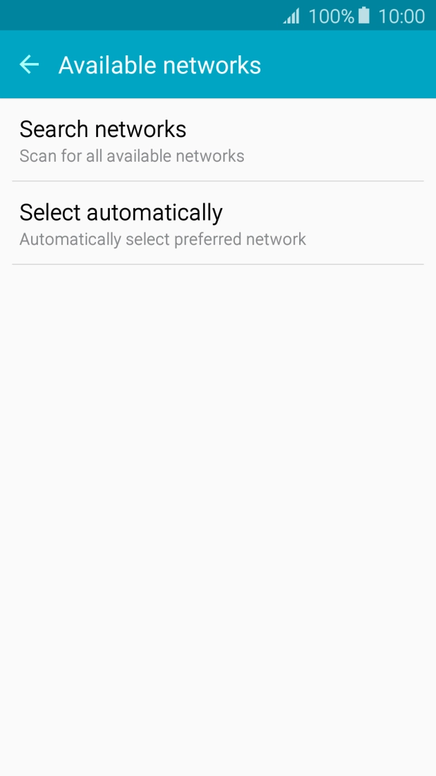Press Search networks and your phone will search for networks.