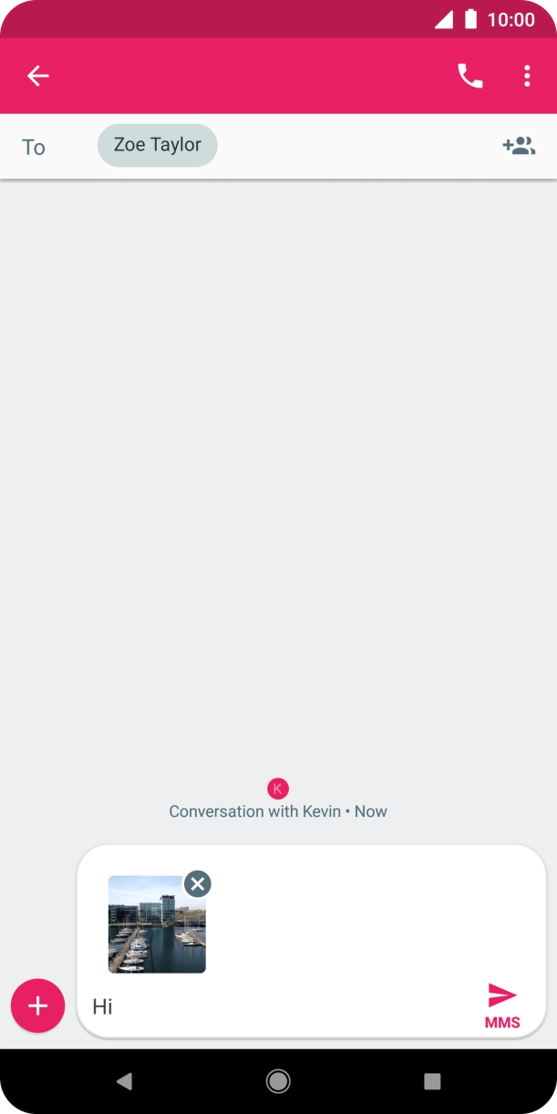 Press the send icon.