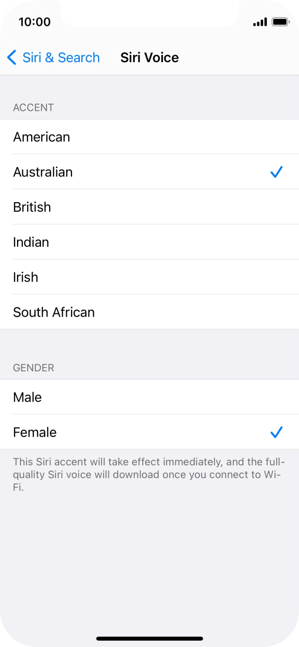 Press the required accent.