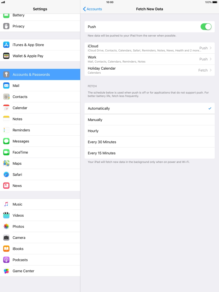 Press the indicator next to 