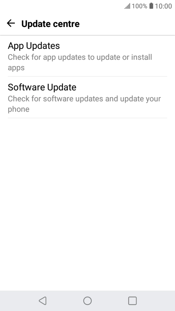 Press Software Update. If a new software version is available, it's displayed. Follow the instructions on the screen to update the phone software.