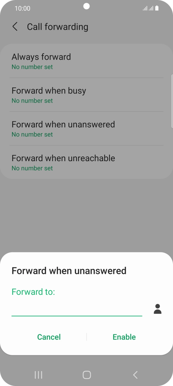 Key in +61101 and press Enable.