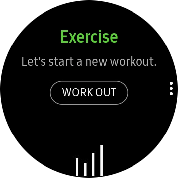 Press WORK OUT. Press WORK OUT.