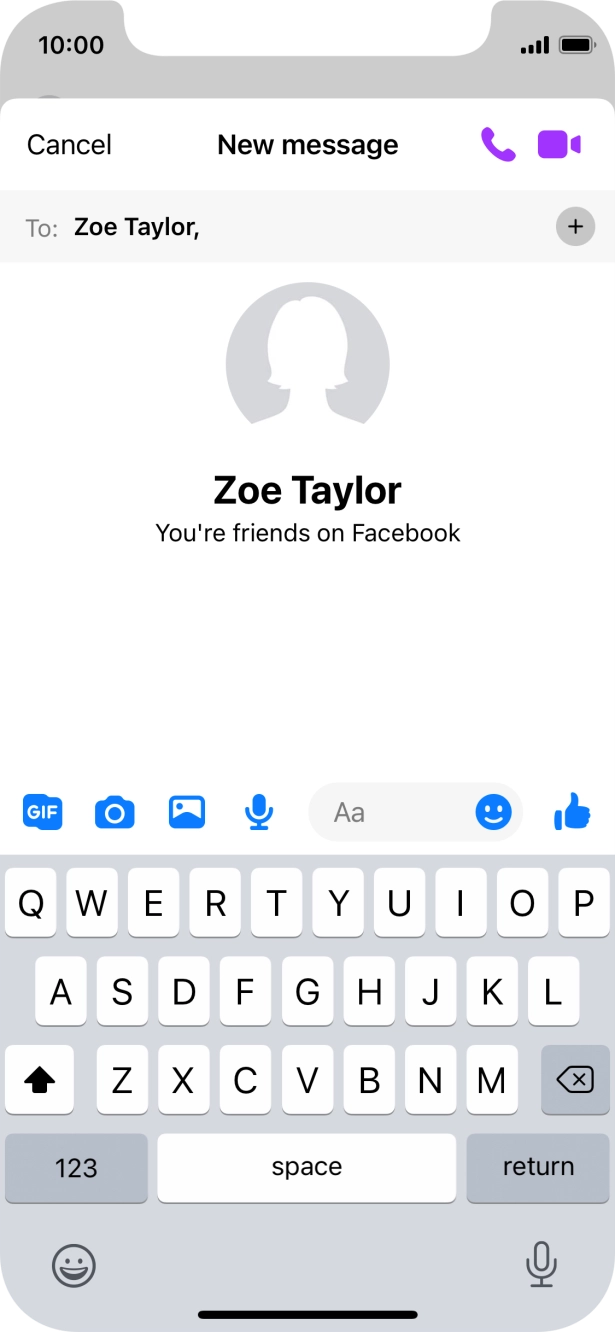Press the text input field.