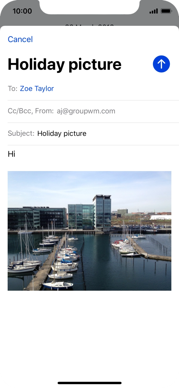 Press the send icon.