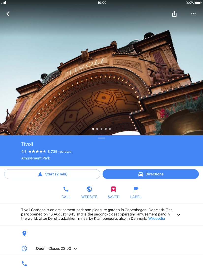 Press the travel information icon. Press the travel information icon.