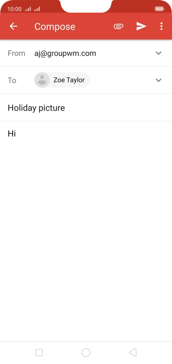Press the attachment icon. Press the attachment icon.
