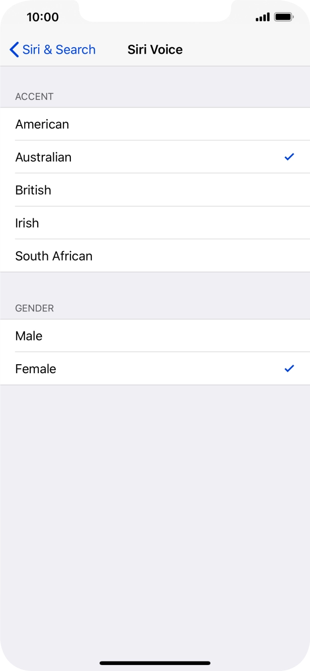 Press the required accent.