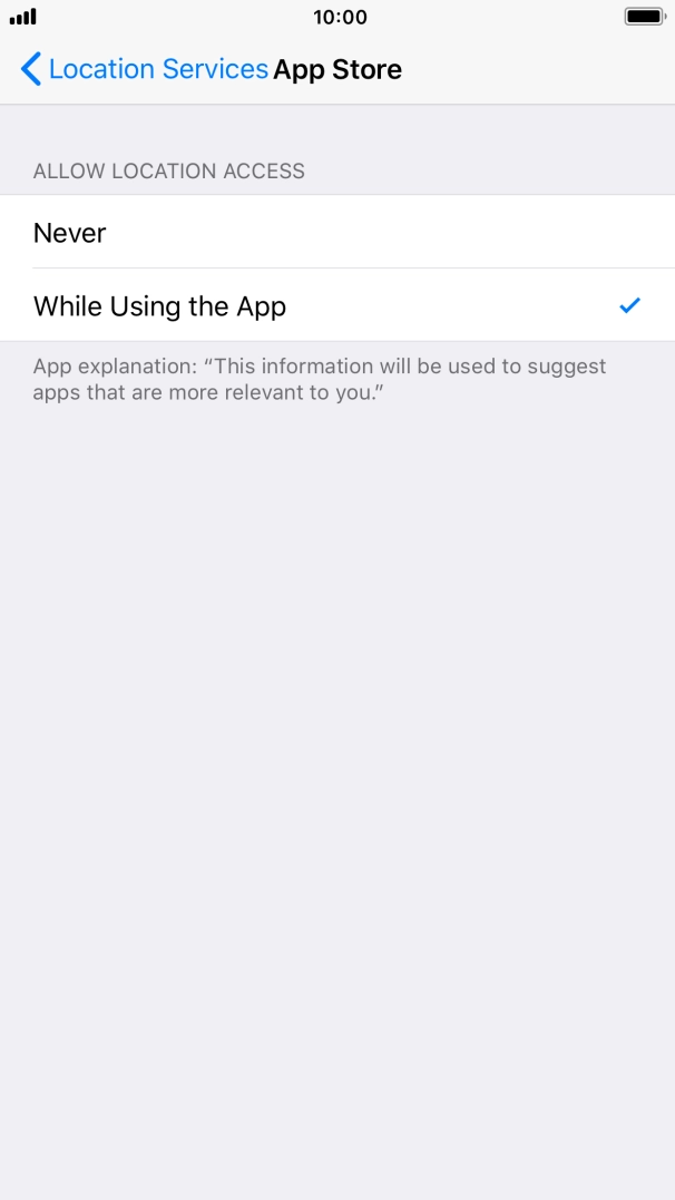 Press the required setting to turn the function on or off. Press the required setting to turn the function on or off.