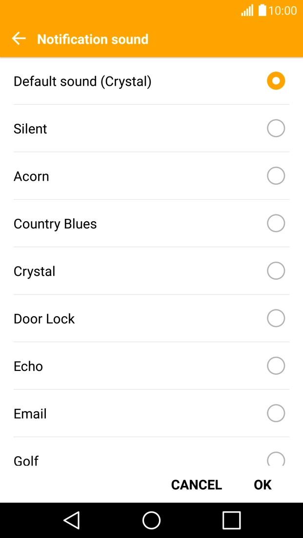 Press the different message tones to hear them.
