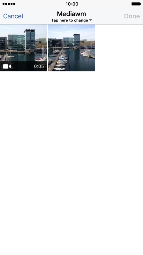 Press the required picture or video clip. Press the required picture or video clip.