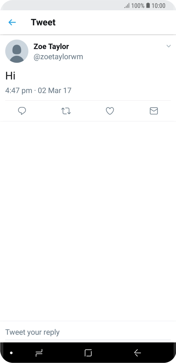 Press the text input field.