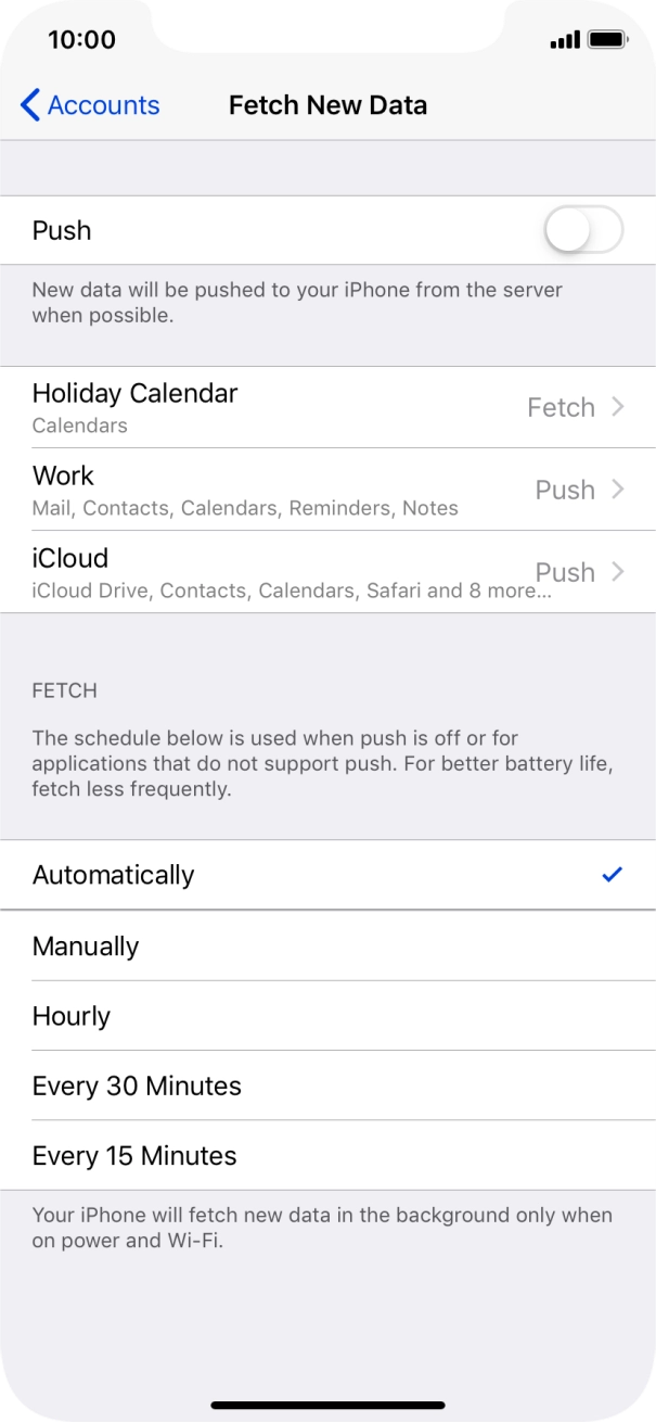If you turn off the function, press the required setting.