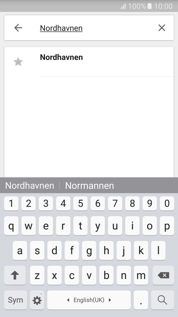 Press the required destination.