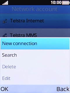 Select New connection. Select New connection.