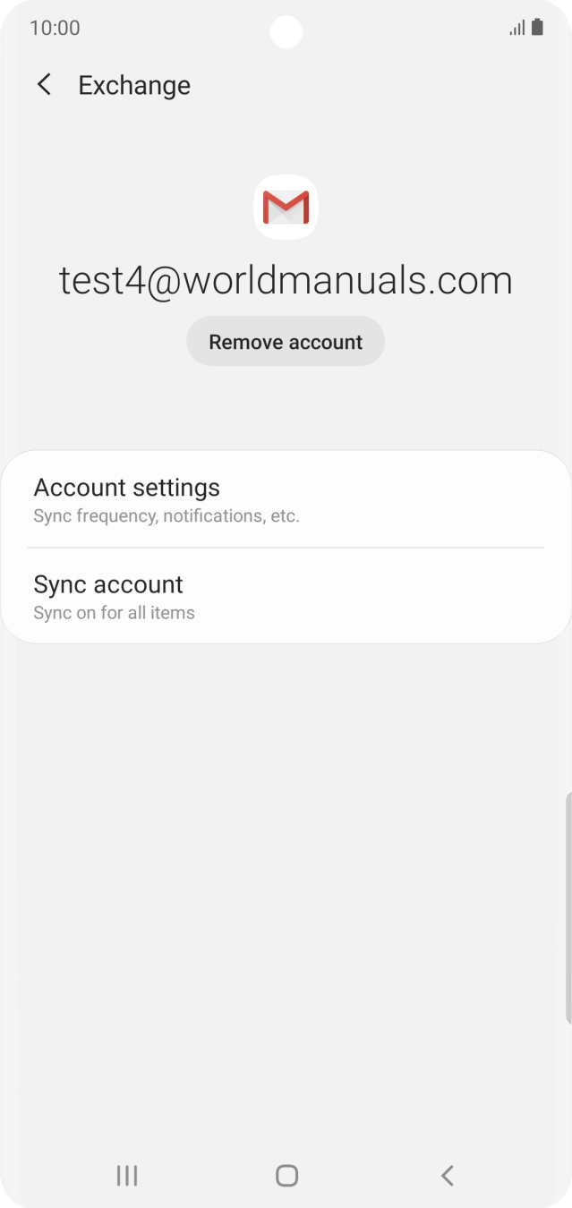 Press Account settings.