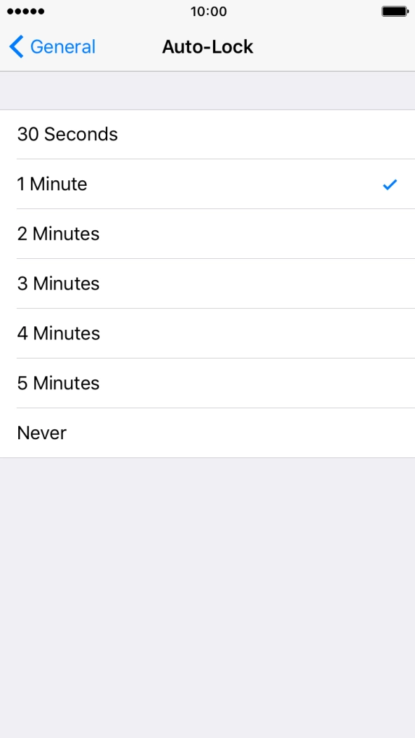 Press the required setting. Press the required setting.