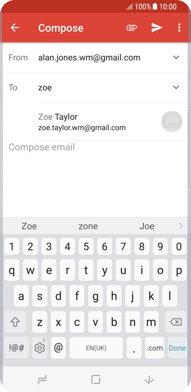 Press the required contact.