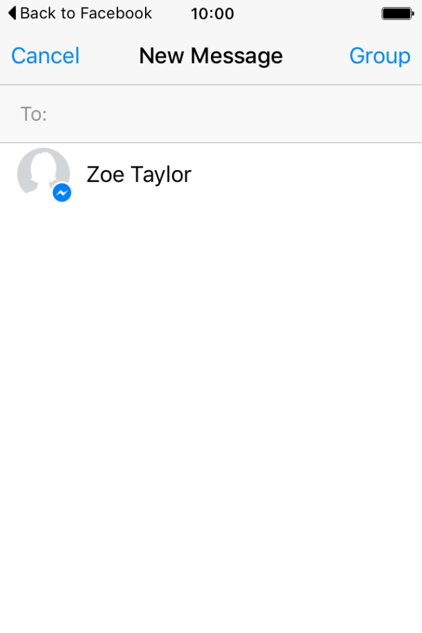 Press To and key in the first letters of the recipient's name.