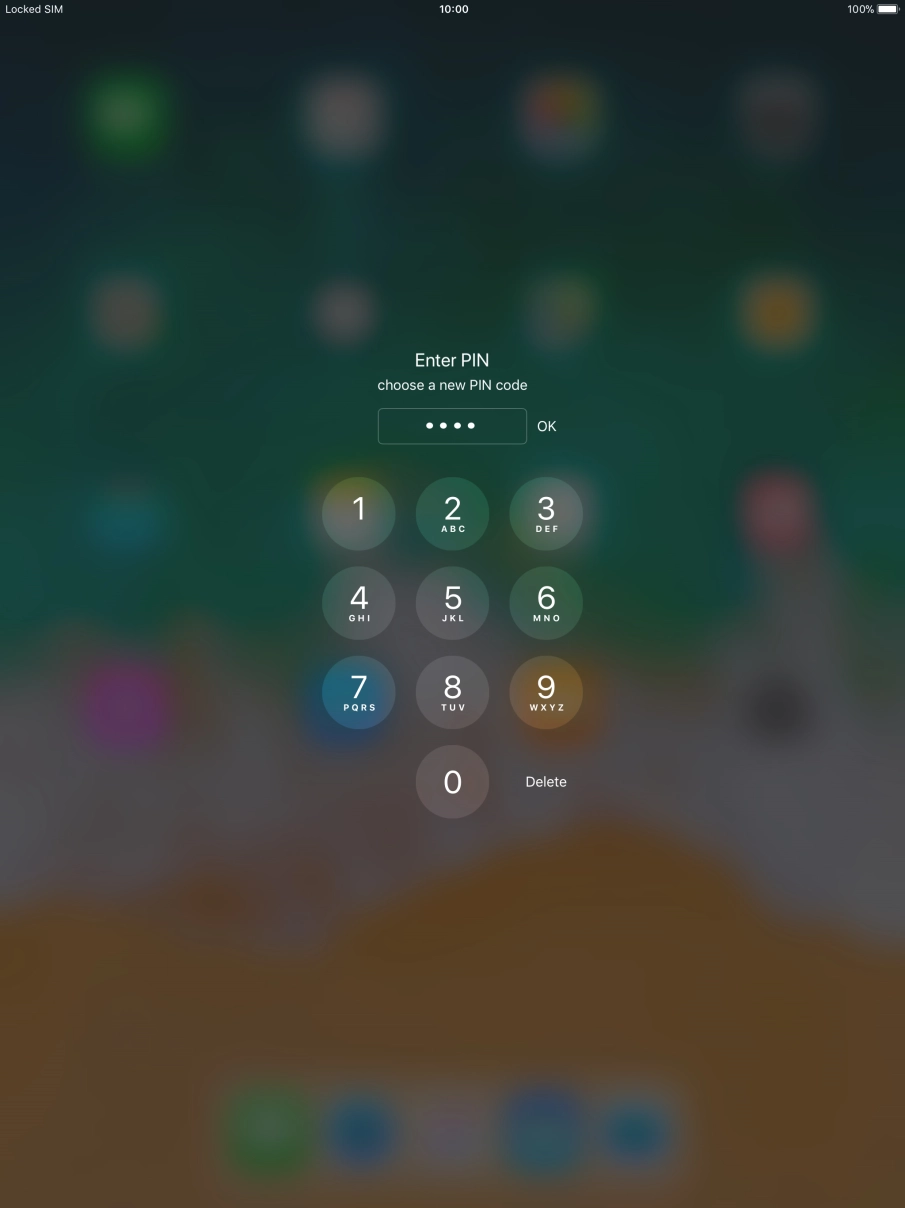 Key in a new four-digit PIN and press OK.