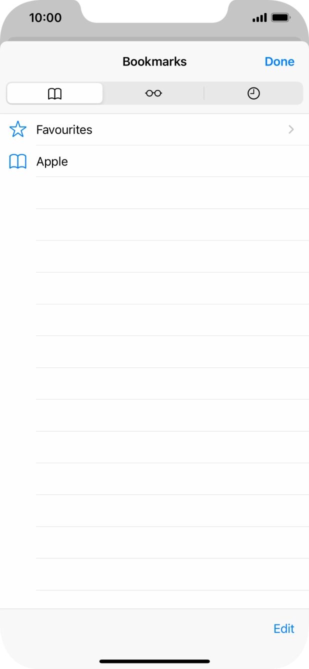 Press the required bookmark.