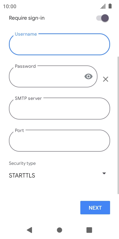 Press the field below 