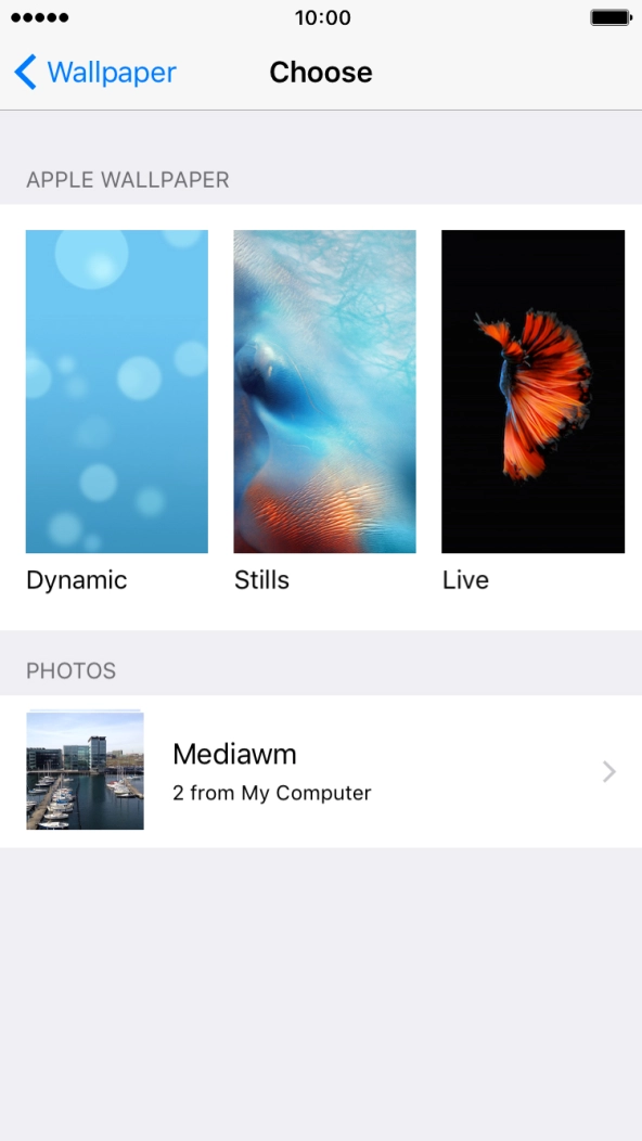 Press the required picture.