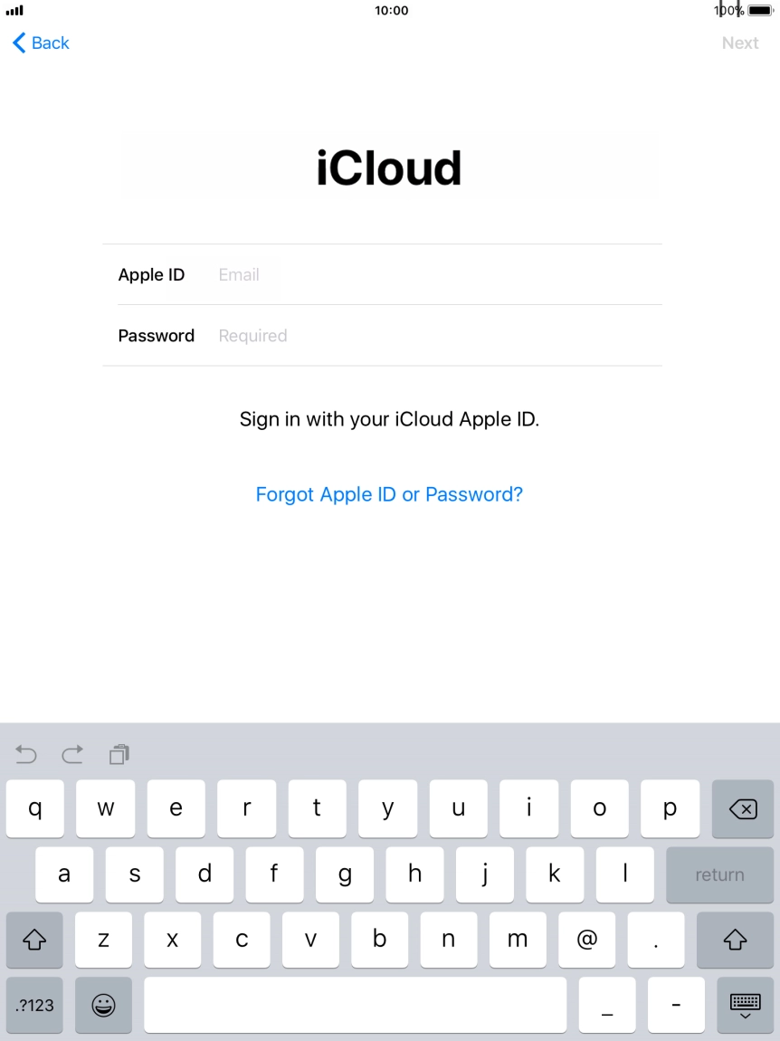Press the field next to 