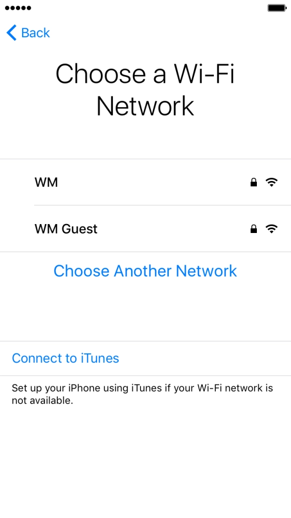 Press the required Wi-Fi network.
