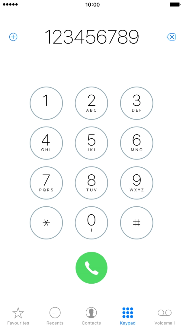 Key in the required number and press the call icon.