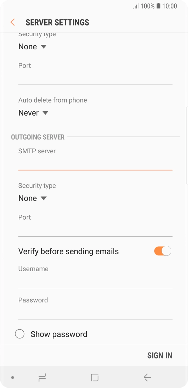 Press the field below 