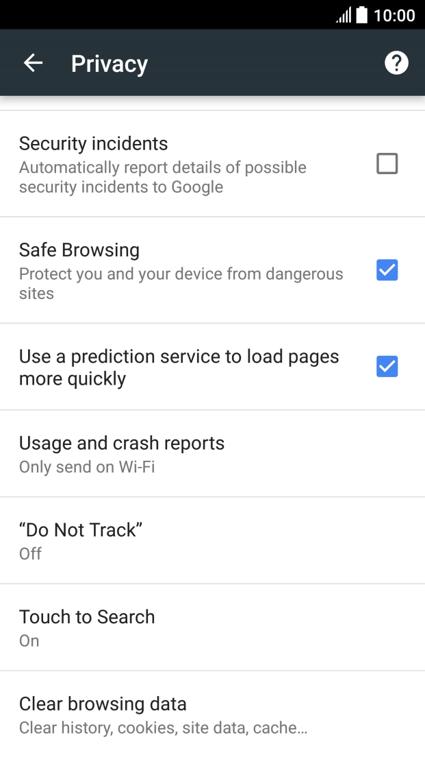Press Clear browsing data. Press Clear browsing data.