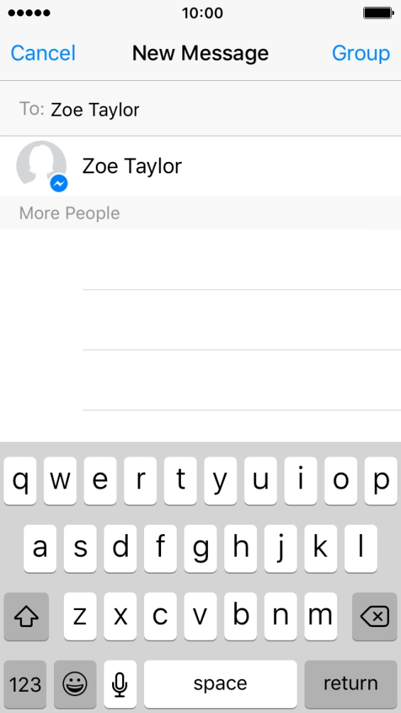 Press the required contact.