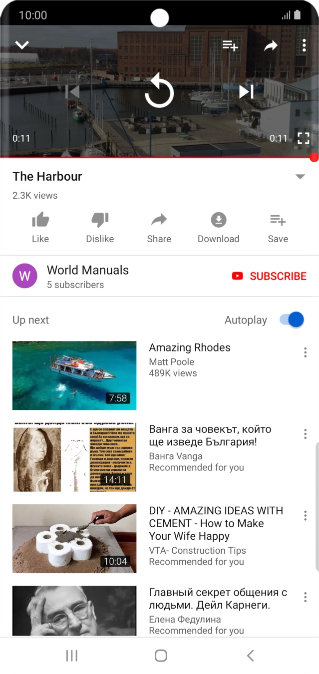 Press the Home key to return to the home screen.