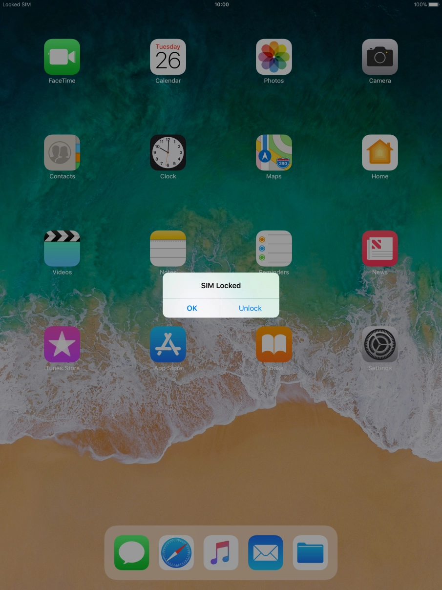 If your SIM is locked, press Unlock.