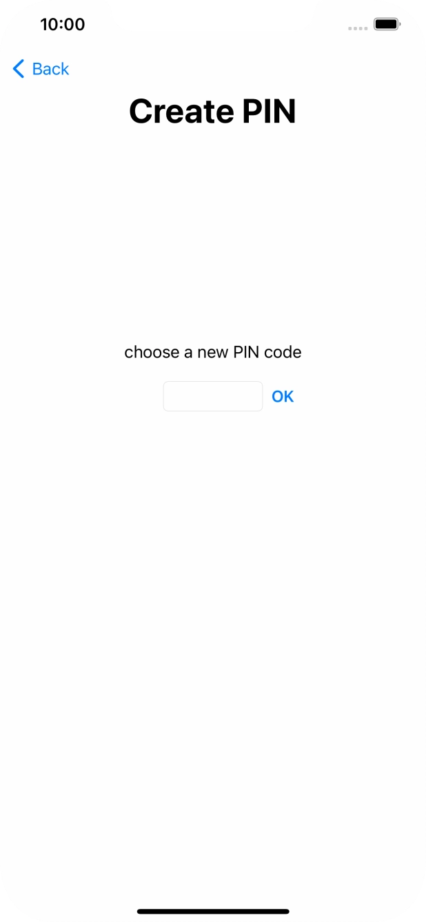 Key in a new four-digit PIN and press OK.
