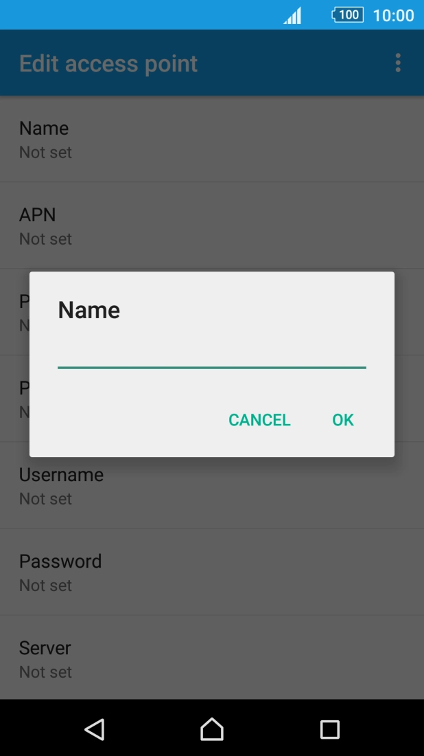 Key in Telstra Internet and press OK.
