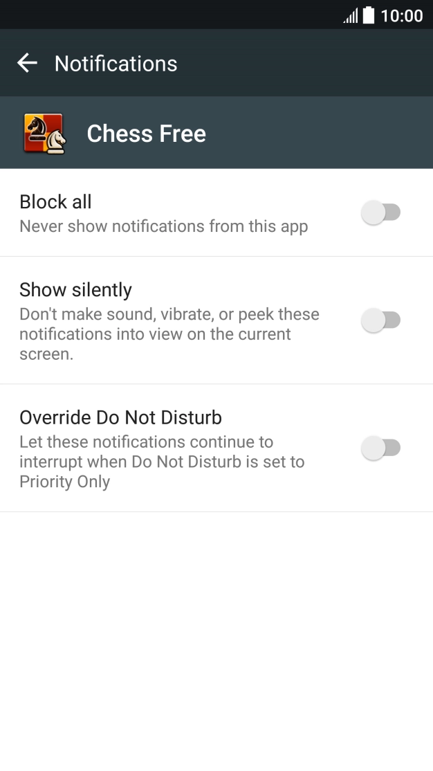 Press the indicator next to Press the indicator next to