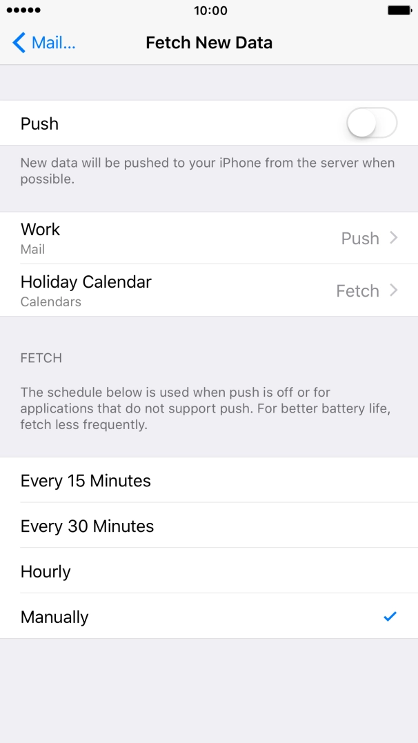 If you turn off the function, press the required setting.