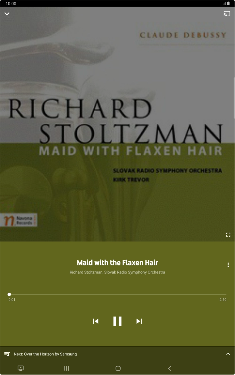 Press arrow right to go to the next audio file.