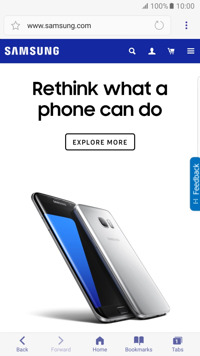 Press the address bar.