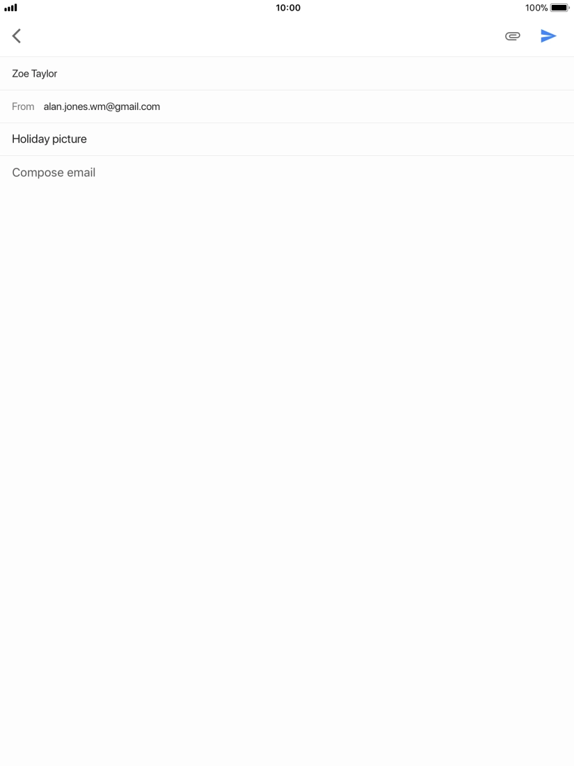 Press the text input field and write the required text.