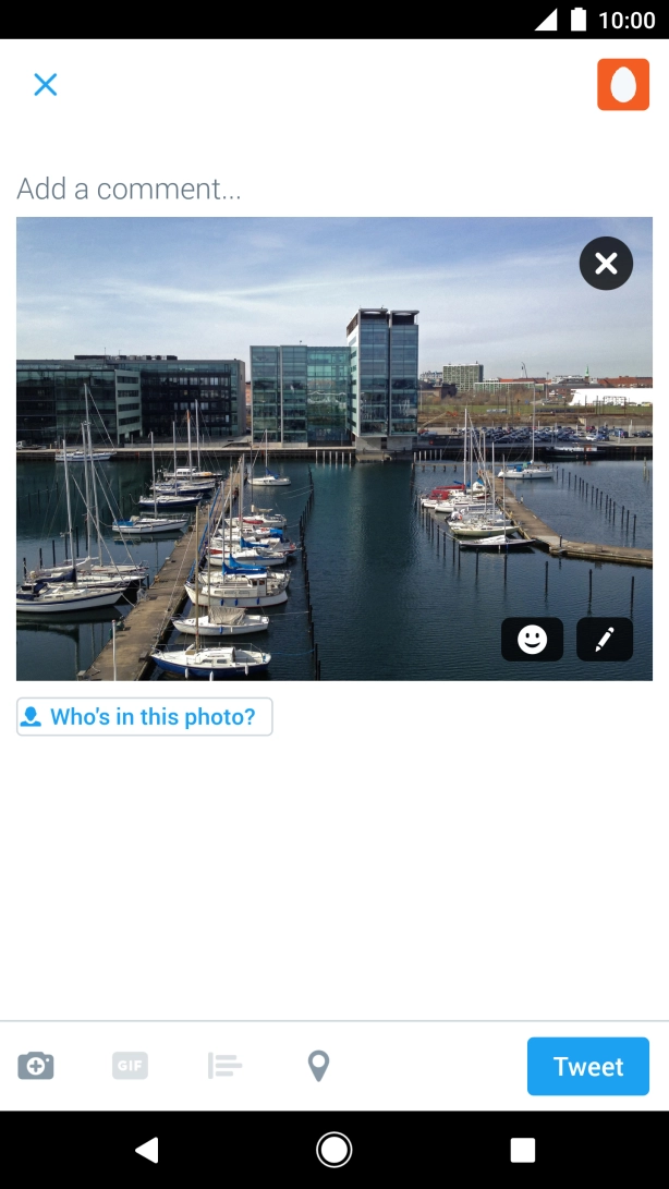 Press the text input field.
