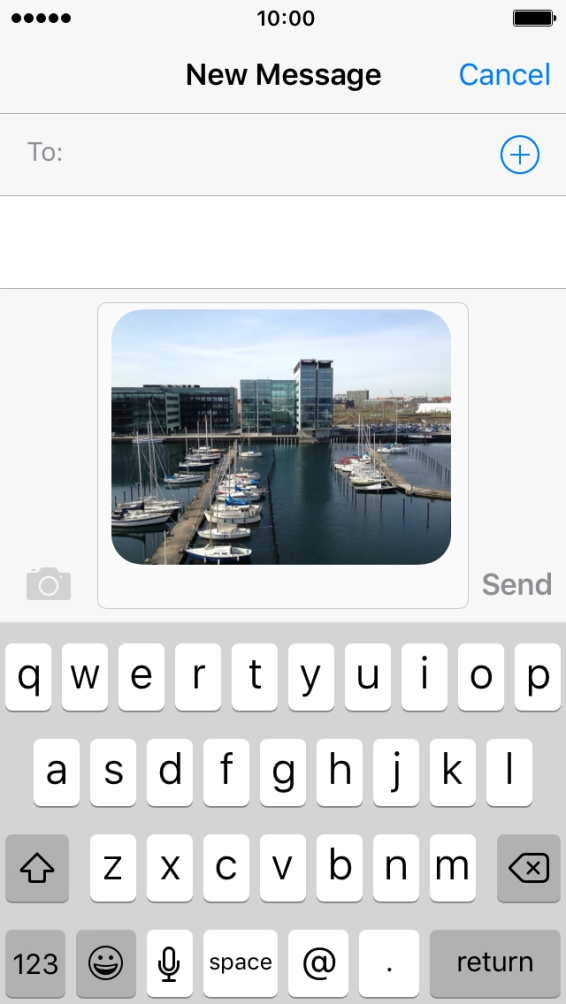 Press To and key in the first letters of the recipient's name.