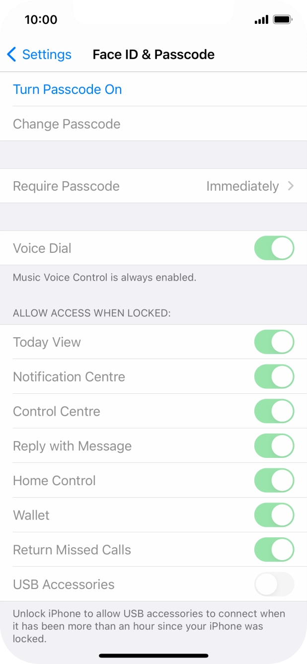 Press Turn Passcode On and key in a phone lock code of your own choice twice. Press Turn Passcode On and key in a phone lock code of your own choice twice.