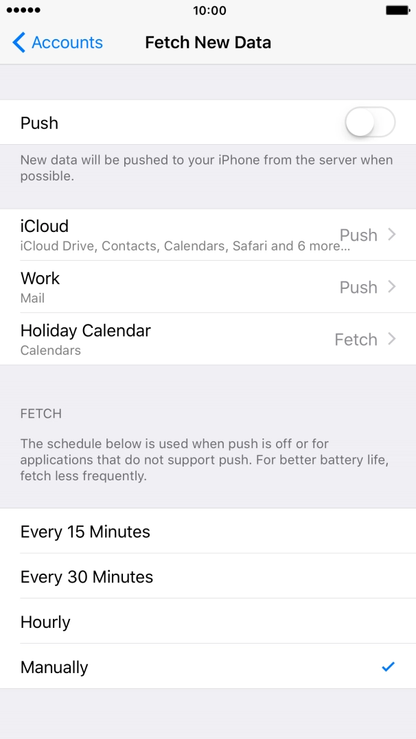 If you turn off the function, press the required setting.