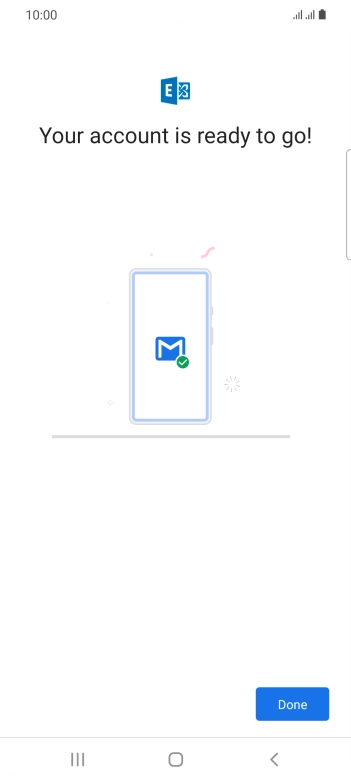 If this screen is displayed, your email account has been recognised and is being set up automatically. Follow the instructions on the screen to key in more information and finish setting up your phone. If this screen is displayed, your email account has been recognised and is being set up automatically. Follow the instructions on the screen to key in more information and finish setting up your phone.