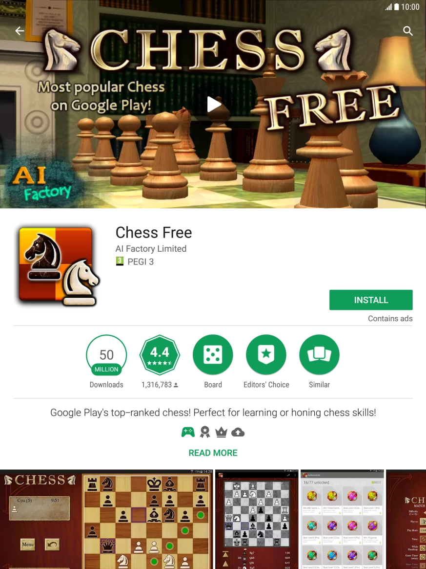 Press INSTALL and follow the instructions on the screen to install the app.