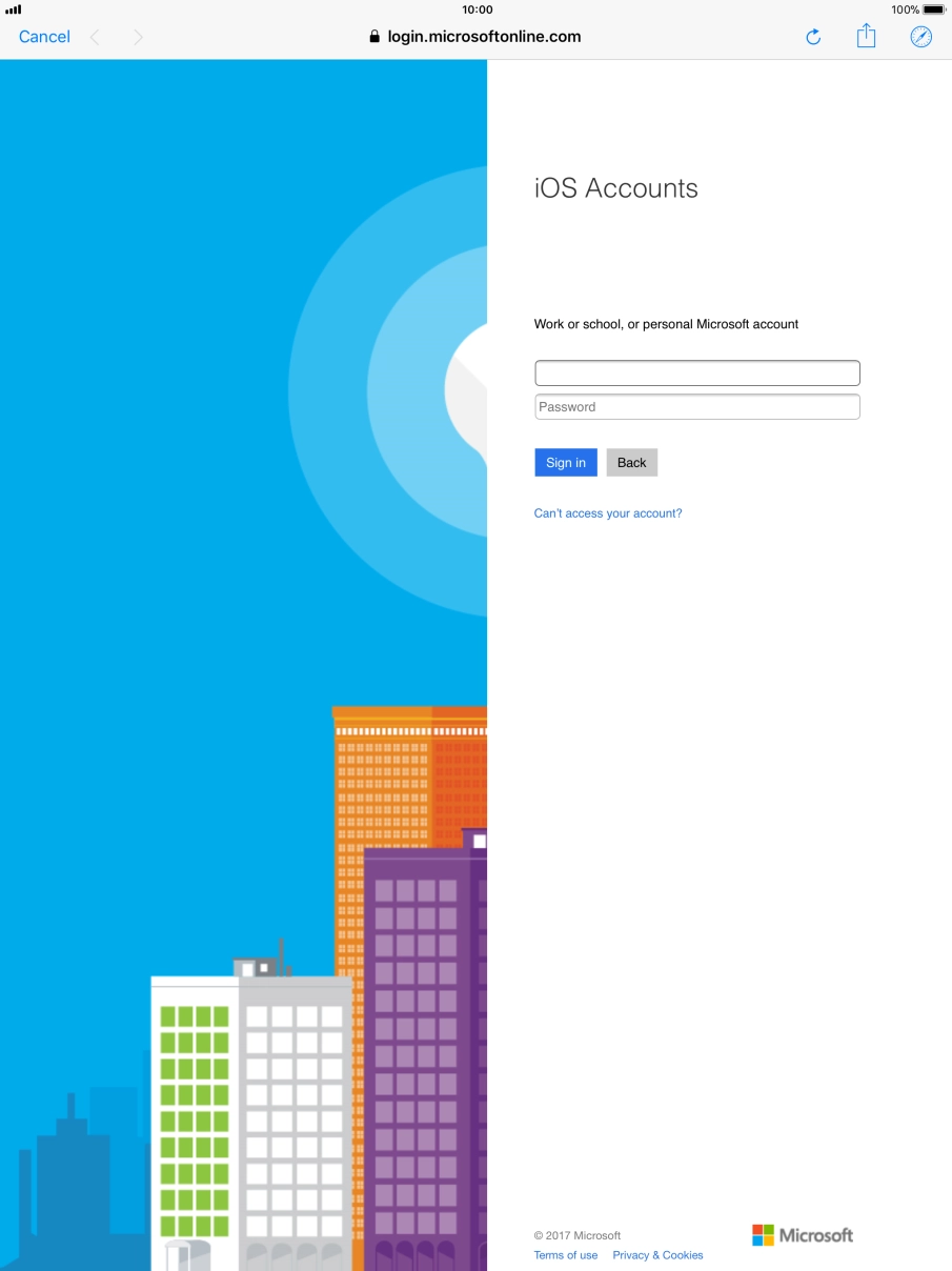 Press Password and key in the password for your email account.